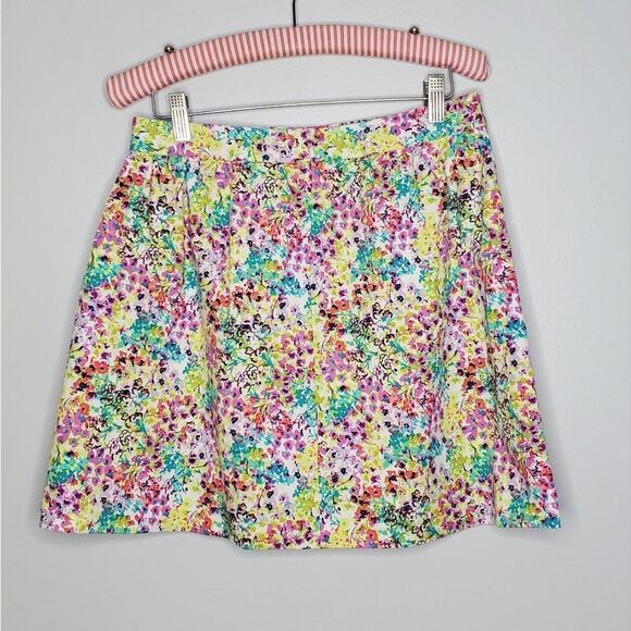 Victoria's Secret 6 Floral Print Skirt Bright Colorful Rainbow Spring - Picture 2 of 10